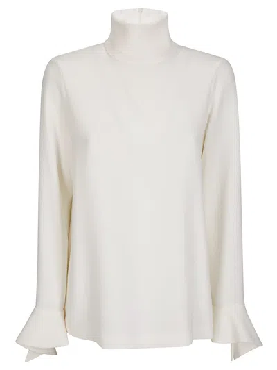 ALBERTO BIANI THICK WHITE SHIRT WITH HIGH COLLAR