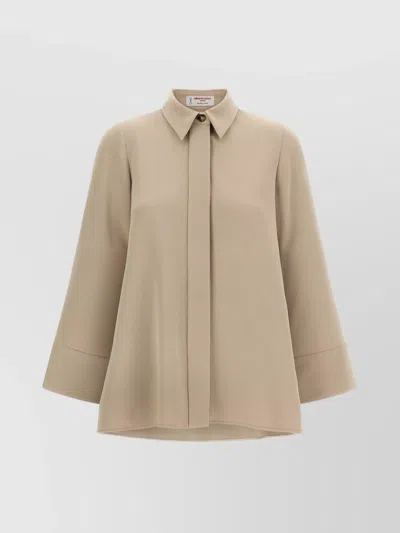ALBERTO BIANI THREE QUARTER SLEEVE RELAXED FIT SHIRT