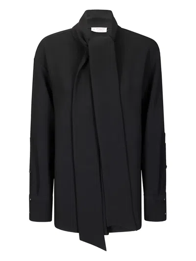 Alberto Biani Tie-neck Shirt In Black