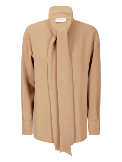 Alberto Biani Tie-neck Shirt In Neutral