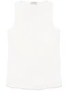 Alberto Biani Crepe Vest In White