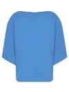 Alberto Biani Bluette Cady Blouse In Blue