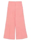 Alberto Biani Slub-textured Palazzo Pants In Pink
