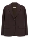 Alberto Biani Two-button Blazer With V-neck In Burgundy