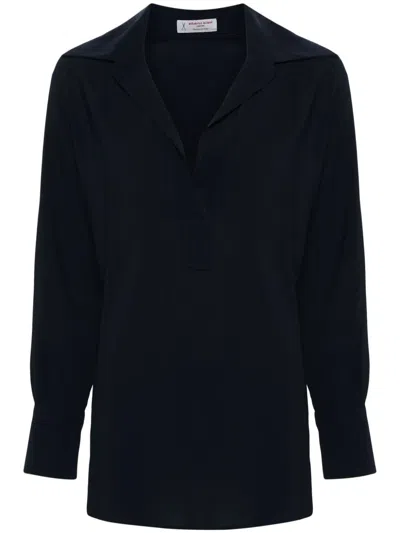 Alberto Biani Georgette Blouse In Black