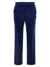 Shop Alberto Biani Velvet Pants Blue