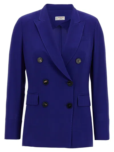 Alberto Biani Viscose Blazer Blazer And Suits In Blue