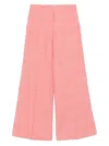 Alberto Biani Slub-textured Palazzo Pants In Pink