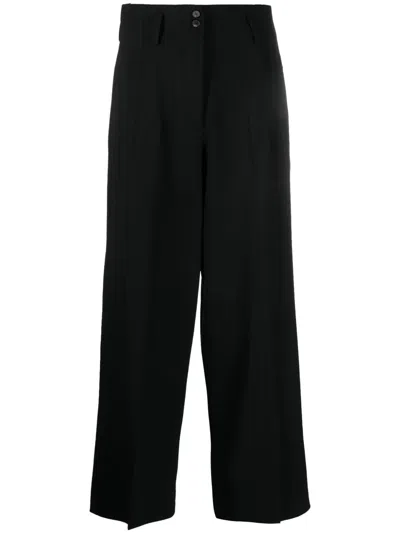 Alberto Biani Wide-leg Tailored Trousers In Black