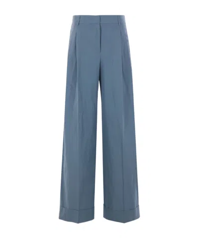 ALBERTO BIANI WIDE-LEG TROUSERS IN COTTON