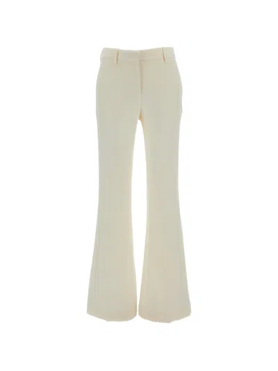 Alberto Biani Wide-leg Cady Trousers In White