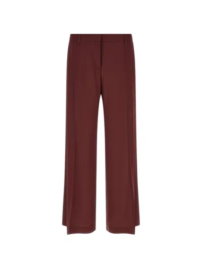 Alberto Biani Wide-leg Trousers In Burgundy