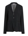 Alberto Biani Woman Blazer Black Size 12 Viscose, Elastane In Black