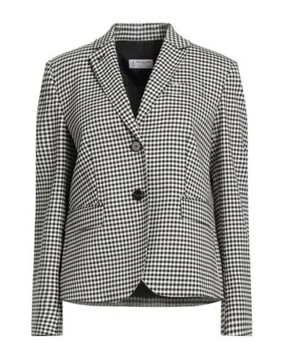 Alberto Biani Woman Blazer Black Size 8 Virgin Wool, Elastane