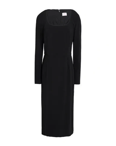 Alberto Biani Woman Midi Dress Black Size 12 Triacetate, Polyester
