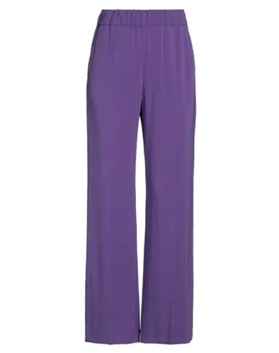 Alberto Biani Woman Pants Purple Size 2 Triacetate, Polyester