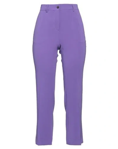 Alberto Biani Woman Pants Purple Size 4 Triacetate, Polyester