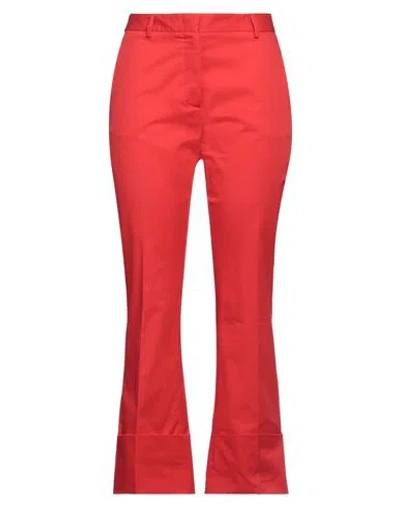 Alberto Biani Woman Pants Red Size 8 Cotton, Elastane