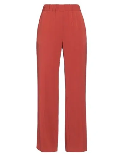 Alberto Biani Woman Pants Rust Size 4 Triacetate, Polyester In Red