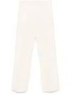 Alberto Biani Wool Flared Trousers In White