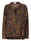 Alberto Biani Zebra Shirt In Multi