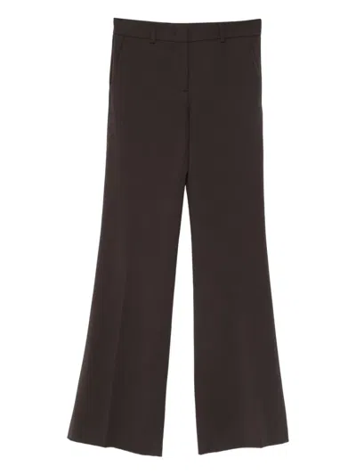 Alberto Biani Zip-fastening Trousers In Brown