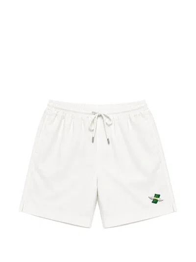 Alberto Bresci Embroidered Drawstring Shorts In White