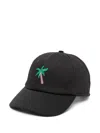 Alberto Bresci Palm Tree-embroidery Baseball Cap In Black