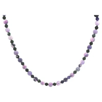 Pre-owned Alberto Elegant 24-inch Multicolor Gemstone Necklace In 14k Gold – Handcrafted Beads