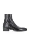 Alberto Fasciani Leather Ankle Boots In Black