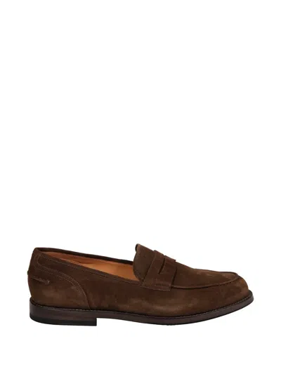 Alberto Fasciani Brian Suede Penny Loafers In Brown