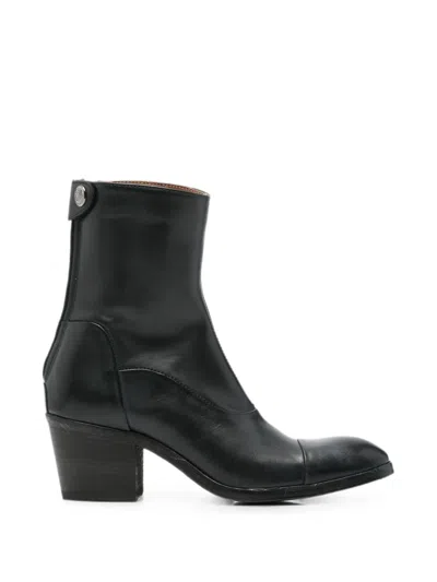 Alberto Fasciani Cap-toe Rear-zip Boots In Blue