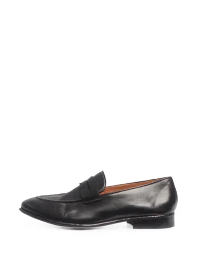 Pre-owned Alberto Fasciani Dunia Loafers In Black