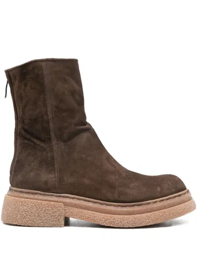 ALBERTO FASCIANI "GILL" SENSUAL SHORT BOOTS,GILL.86035.CHC CHOCOLATE