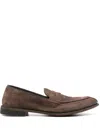 Alberto Fasciani Homer Suede Loafers In Brown