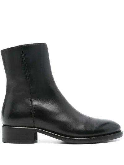 ALBERTO FASCIANI "ISABEL" STRACCIO SHORT BOOTS,ISABEL.90002.BLK BLACK