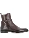 Alberto Fasciani Jason 34013 Buckle Strap Boots In Brown