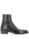 Alberto Fasciani Leather Ankle Boots In Black