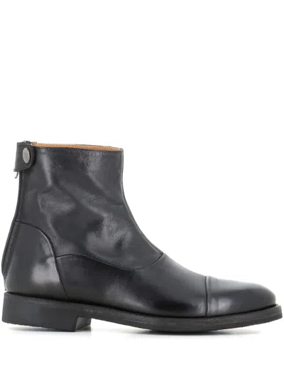 Alberto Fasciani Leather Boots In Black