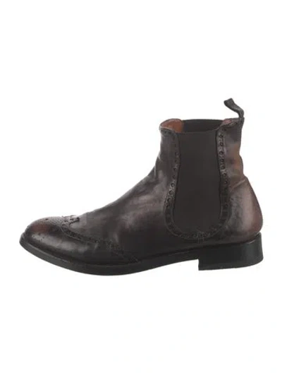 Pre-owned Alberto Fasciani Leather Chelsea Boots In Black