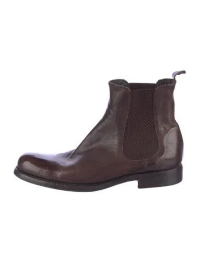 Pre-owned Alberto Fasciani Leather Chelsea Boots In Brown