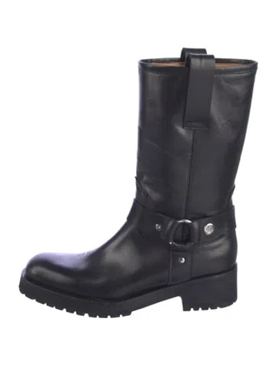 Pre-owned Alberto Fasciani Leather Moto Boots In Blue