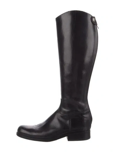 Pre-owned Alberto Fasciani Leather Riding Boots In Black