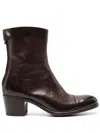 Alberto Fasciani Oxana 70mm Leather Ankle Boots In Brown