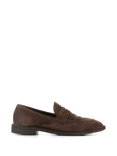 Alberto Fasciani Suede Loafers In Brown