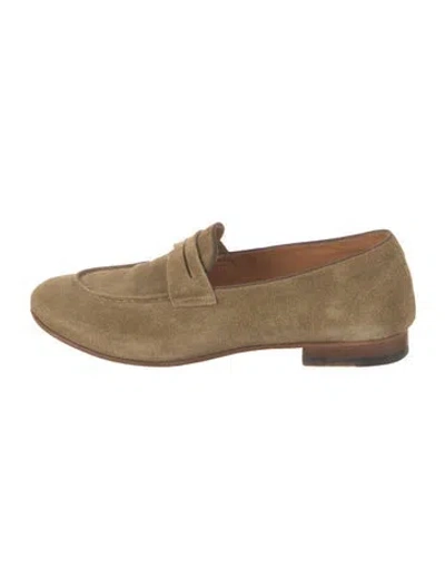 Pre-owned Alberto Fasciani Suede Loafers In Neutrals