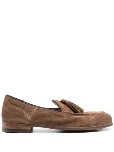 Alberto Fasciani Tassel-detailed Suede Loafers In Brown