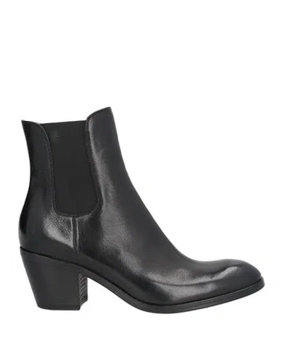 Alberto Fasciani Woman Ankle Boots Black Size 10.5 Leather