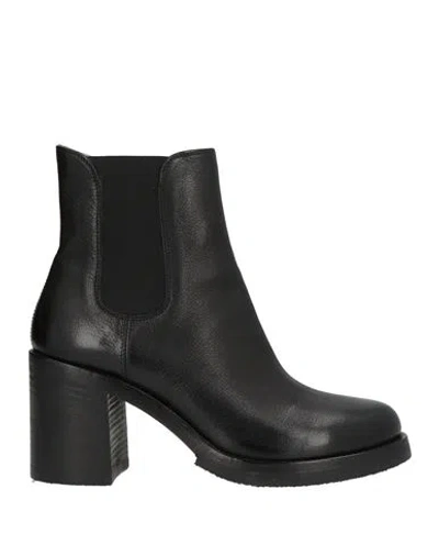 Alberto Fasciani Woman Ankle Boots Black Size 7.5 Leather