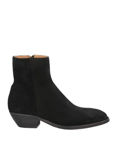 ALBERTO FASCIANI ALBERTO FASCIANI WOMAN ANKLE BOOTS BLACK SIZE 8 LEATHER